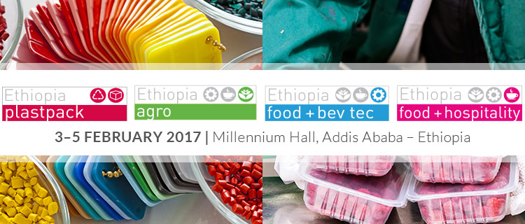 

Ethiopia plastpack | Ethiopia agro | Ethiopia food + bev tec | Ethiopia food + hospitality , 3 –5 February 2017 at Millennium Hall, Addis Ababa – Ethiopia