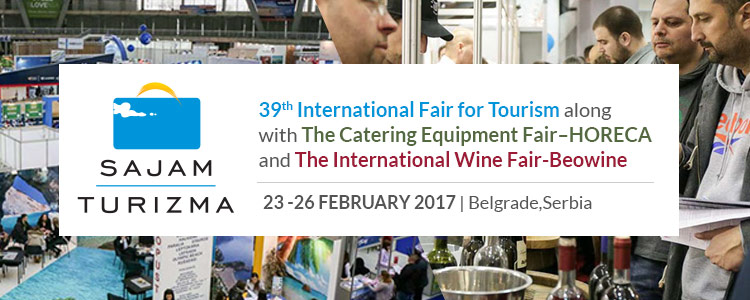 39th International Fair for Tourism | 23rd Feb to 26th Feb 2017 at Belgrade, Serbia